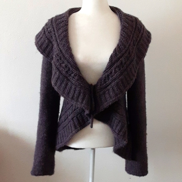 Anthropologie Sweaters - Anthropologie Elsamanda Women's Chunky Knit Purple Sweater Alpaca Wool Size M